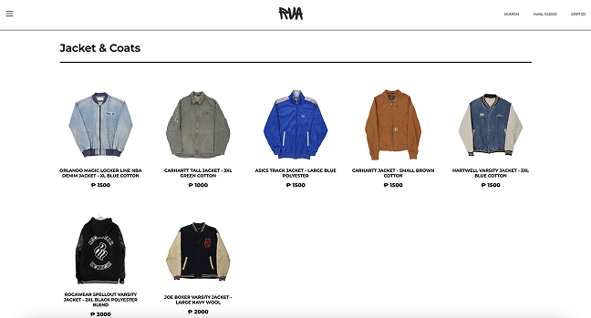 Category listing